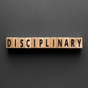 Building blocks spelling out disciplinary