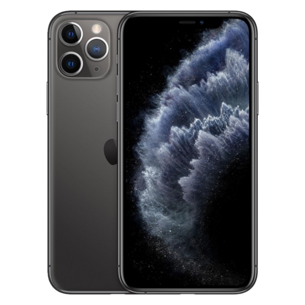 Black iPhone 11 Pro front and back view