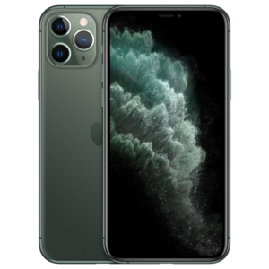 Green iPhone 11 Pro front and back view