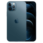 Blue iPhone 12 Pro front and back view