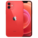 Red iPhone 12 front and back view
