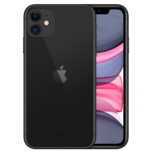 Black iPhone 11 front and back view
