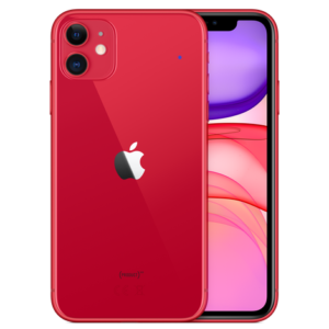 Red iPhone 11 front and back view