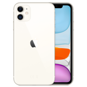 White iPhone 11 front and back view