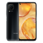 Midnight Black Huawei P40 Lite front and back view