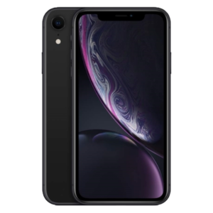 Black iPhone XR front and back view