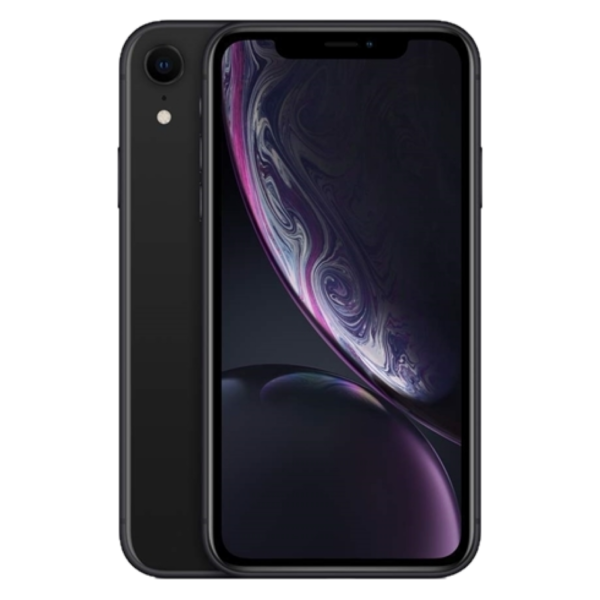 Black iPhone XR front and back view