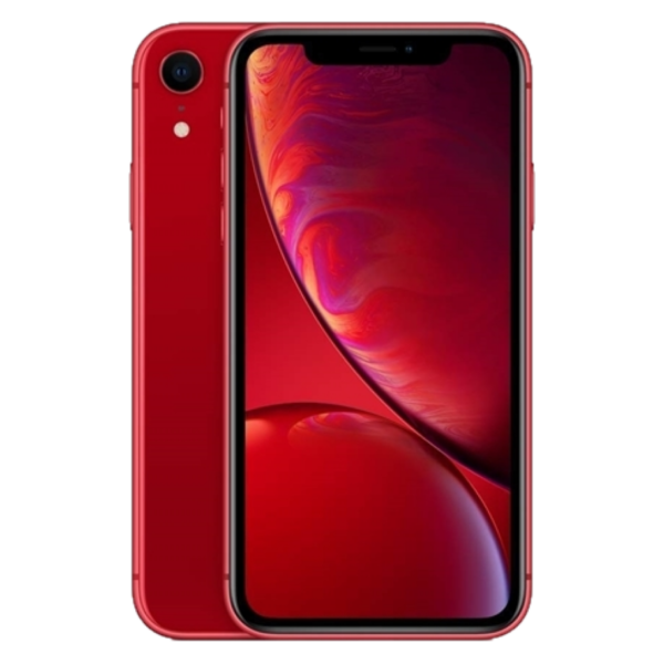 Red iPhone XR front and back view