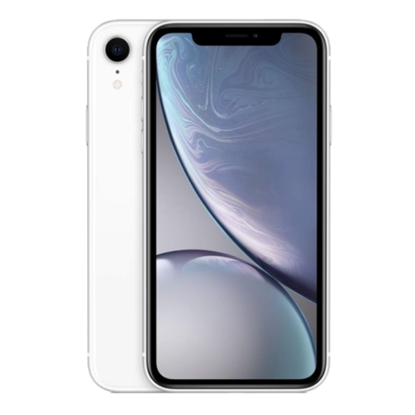 White iPhone XR front and back view