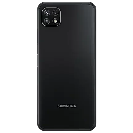 Black Samsung A22 5G back view