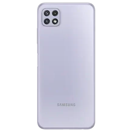 Violet Samsung A22 5G back view