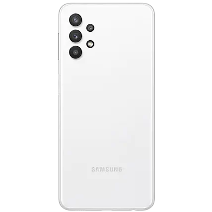 White Samsung A32 back view