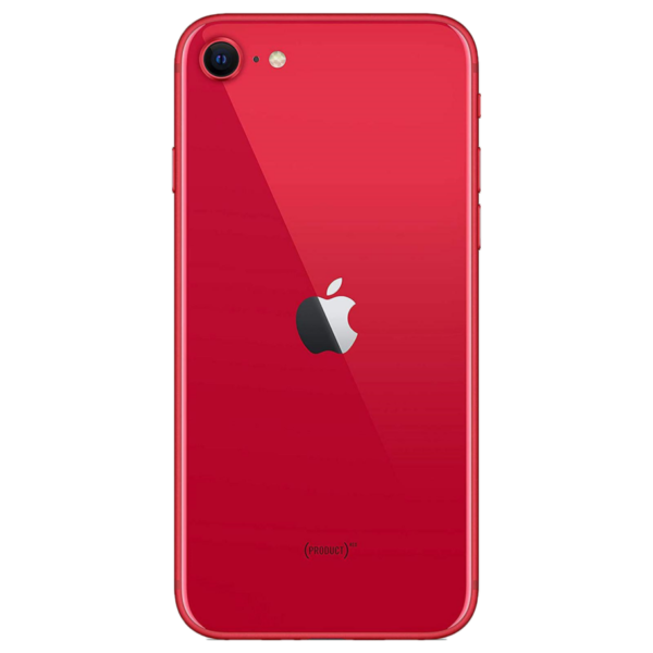 Red iPhone SE 2020 back view